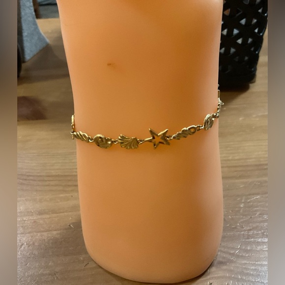 Beverly Hills Gold: 14k yellow gold ocean/sea life diamond cut vintage bracelet - Picture 9 of 9